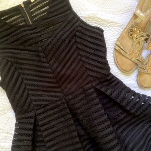Main Strip Black Mesh Dress